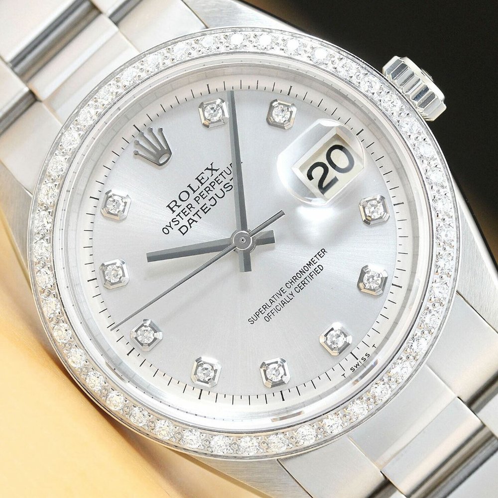 Mens Rolex 18kt White Gold Datejust!